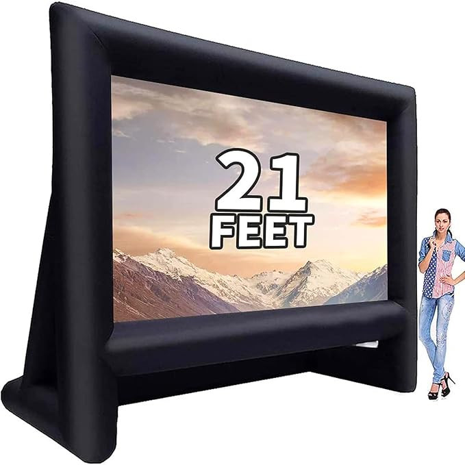 21 feet Inflatable Outdoor Projector Movie Screen - Blow Up Screen for TV & Movies with Blower Po... | Amazon (US)