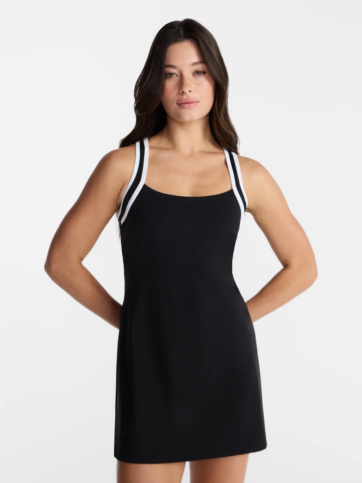 Avia Women's Criss Cross Back Piped Trim Active Dress, Sizes XS-4X | Walmart (US)