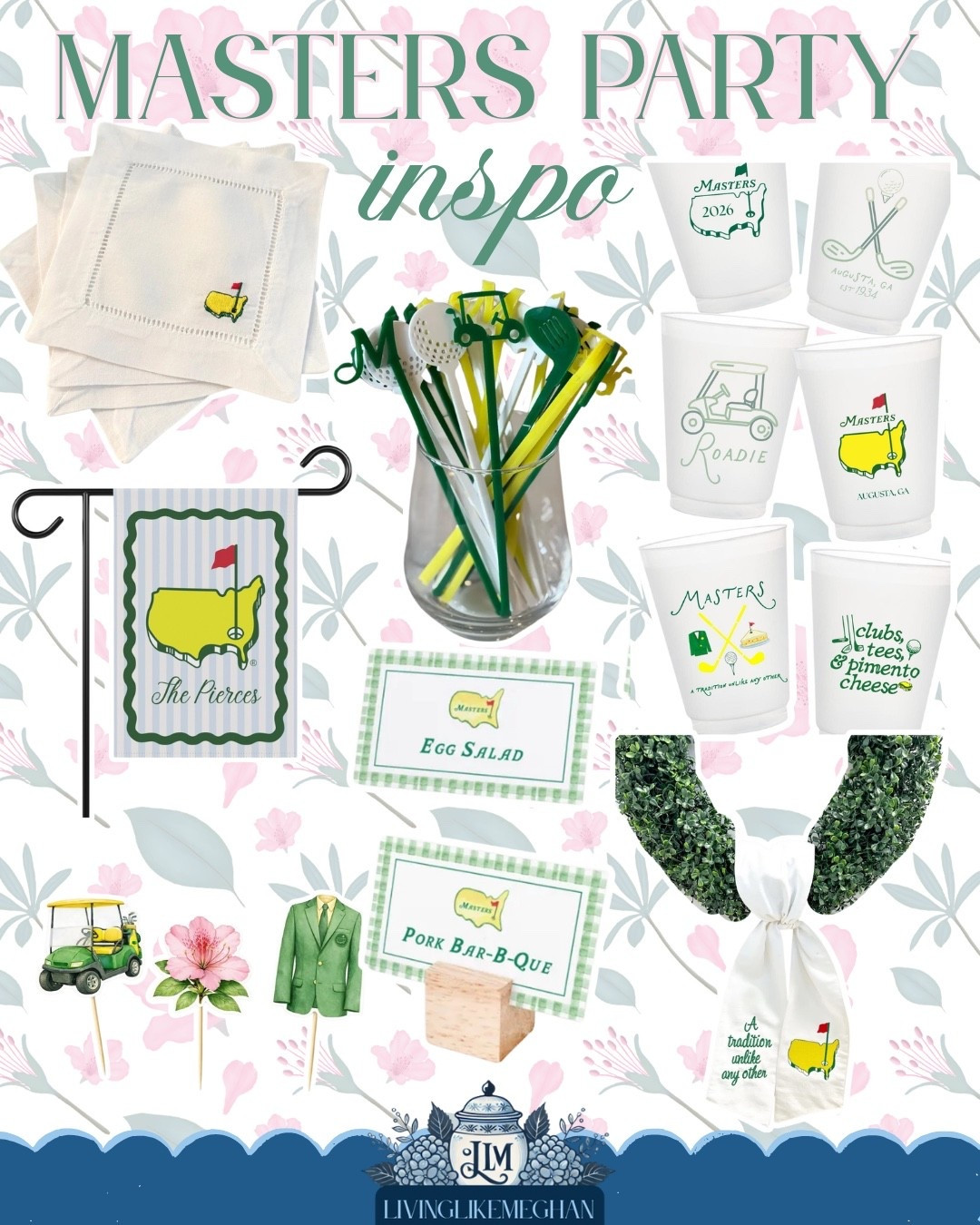 Hosting a Masters watch party this year? ⛳🌿
These finds make it easy to bring a little Augusta energy home — themed cups, golf drink stirrers, flag napkins, and fun food labels for the classics like egg salad and BBQ. Such a cute setup for watching the tournament with friends!

Tap to explore these Masters party details and hosting finds!


masters party decor • masters watch party ideas • golf themed entertaining • augusta themed party • golf party supplies • masters hosting inspiration • golf drink stirrers • masters themed cups

#LTKHome #LTKSeasonal #LTKSaleAlert