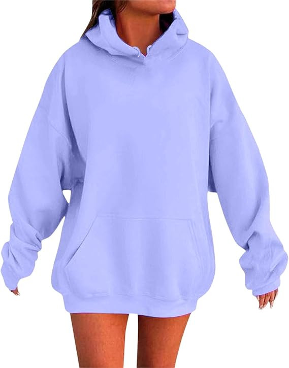Womens Oversized Hoodies Fall Fashion Hooded Sweatshirt with Pocket Long Sleeve Cute Pullover Top... | Amazon (US)