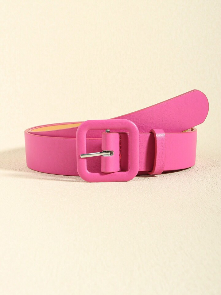 1pc Fashionable Multifunctional Ladies' Belt, Simple Style Faux Leather Waistband Decorated With ... | SHEIN