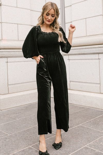 Arianna Jumpsuit in Velvet | Ivy City Co