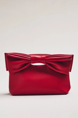 Cutout Handle Bow Clutch | Anthropologie (US)