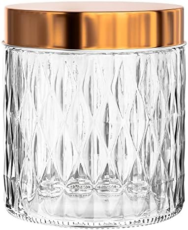 Amici Home Desmond Glass Canister | Dry Food Storage Container with Airtight Copper Lid | Clear G... | Amazon (US)