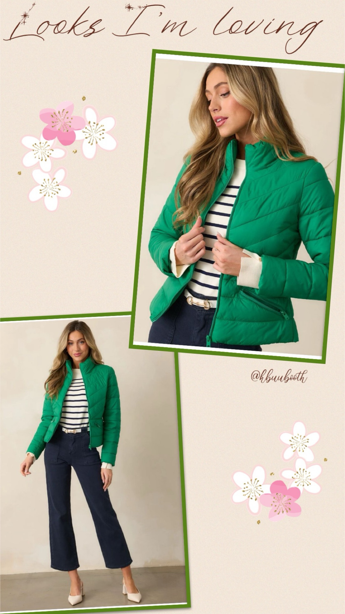 Green puffer jacket 
Winter styles
Striped shirt
Navy blue pants
Work outfit 
Casual style 

#LTKSeasonal #LTKFindsUnder100 #LTKStyleTip