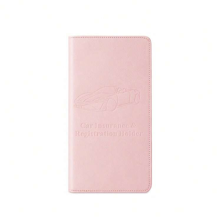 PU Leather Car Registration And Insurance Holder, Vehicle Registration And Insurance Card Holder For Car, Auto Document Holder Glove Box Organizer Car Insurance Folder, Auto Glovebox Organizer Car Glove Compartment Organizer For Women And Men - Pink | SHEIN