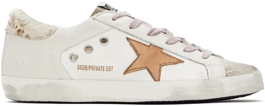 SSENSE Exclusive Beige Super-Star Double Quarter Sneakers | SSENSE