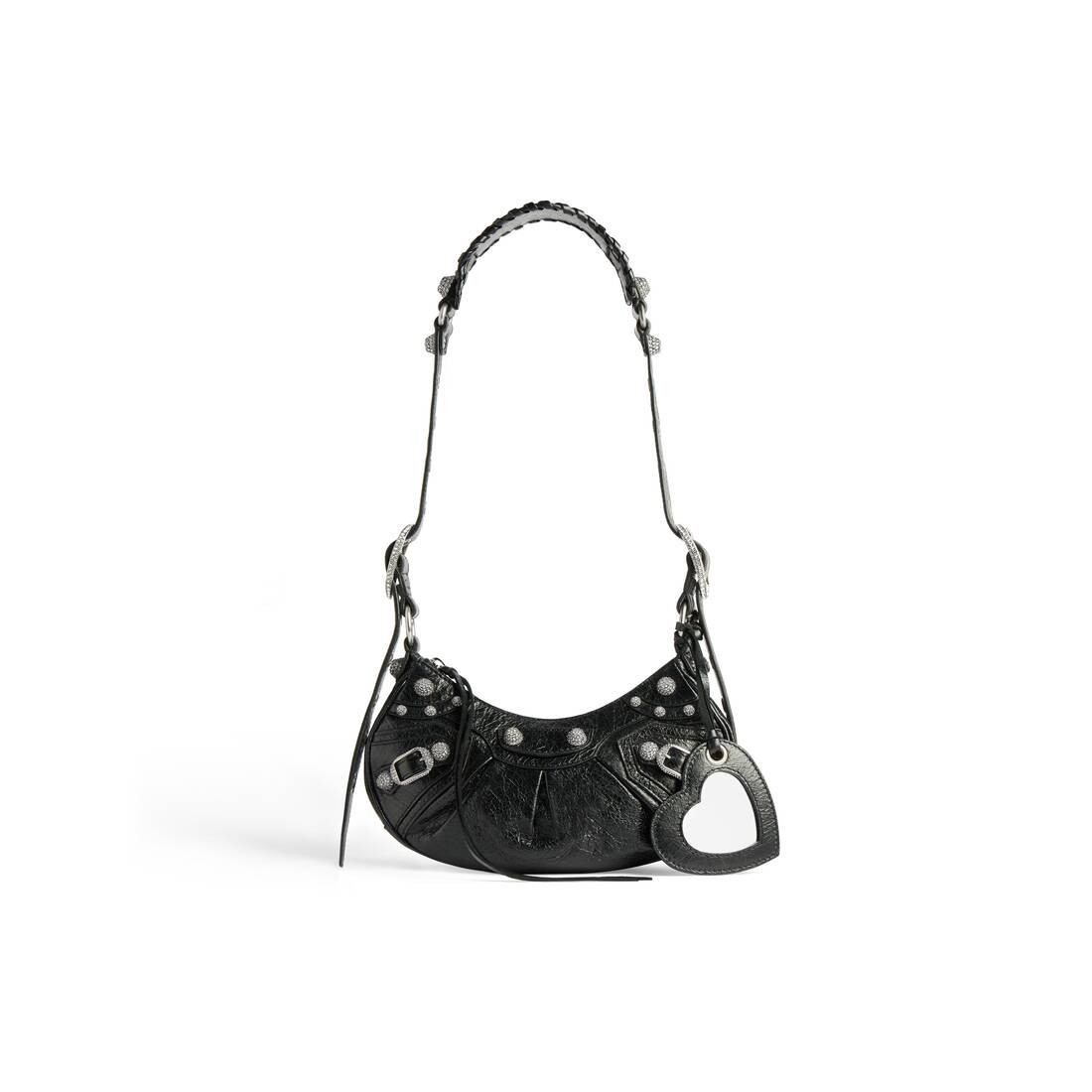 Women's Le Cagole Xs Shoulder Bag With Rhinestones in Black | Balenciaga US | Balenciaga