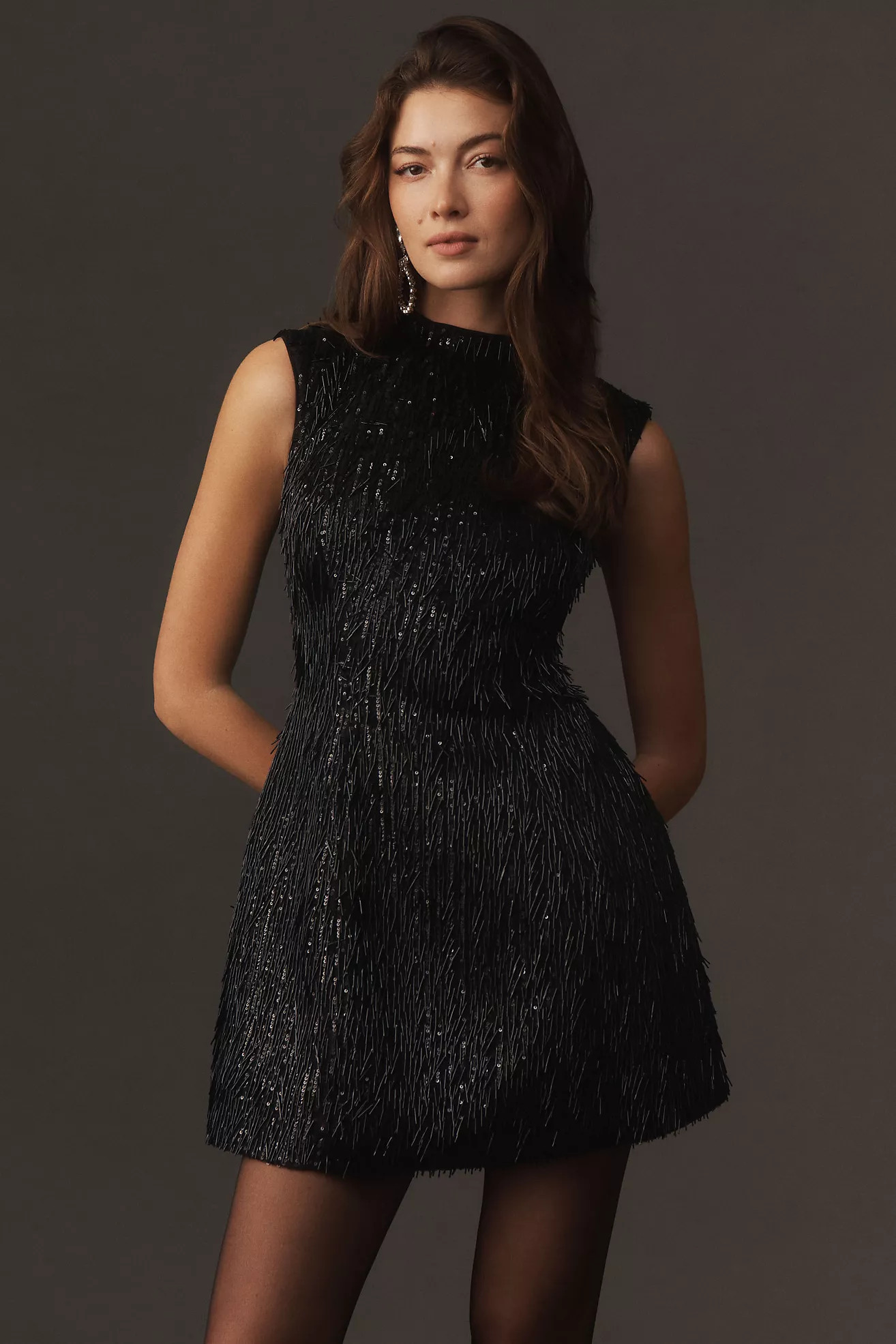 Bardot Christa Hourglass Beaded Mini Dress | Anthropologie (US)