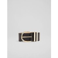 Carley Black Leather Metal Loop Belt, Black | L.K. Bennett (UK)