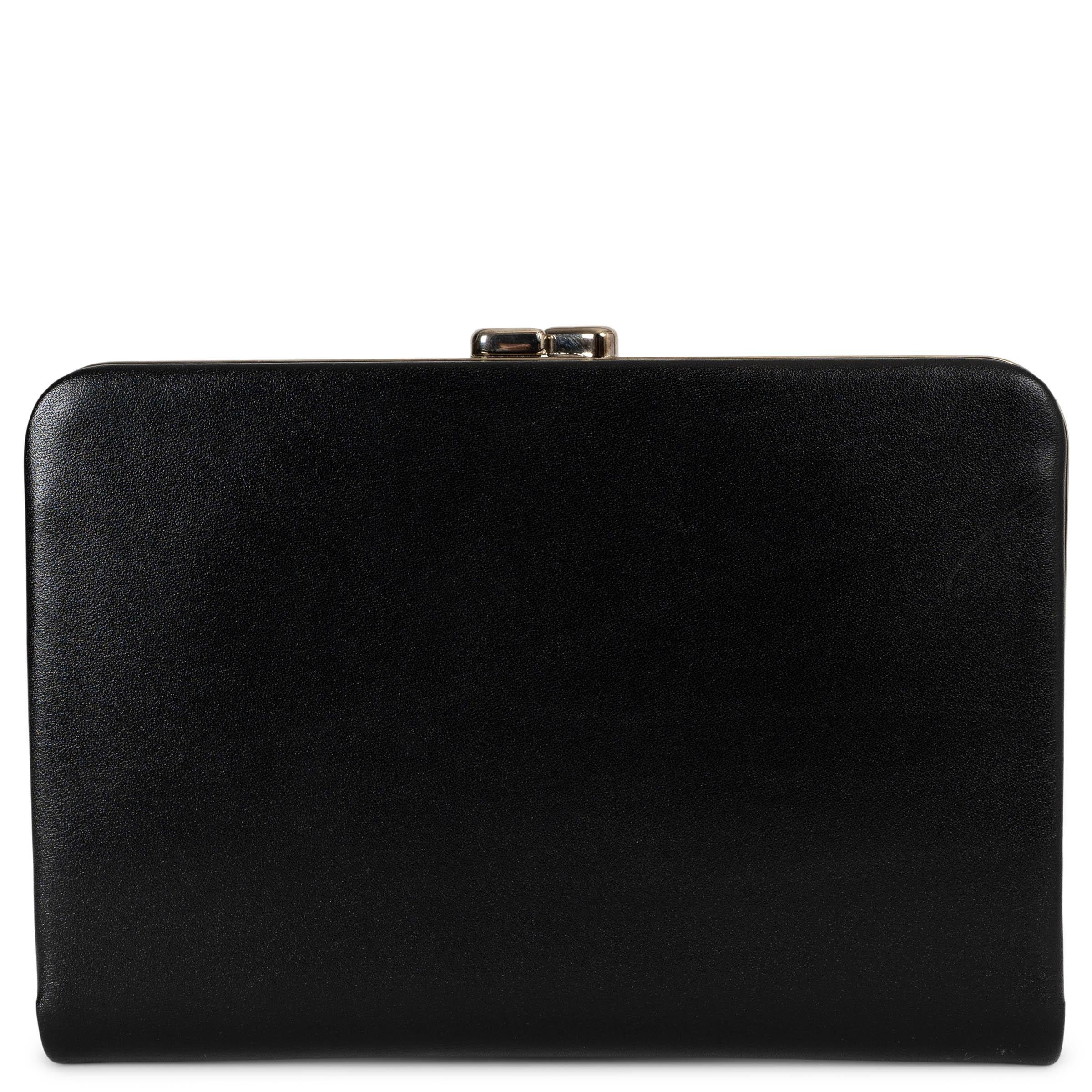 THE ROW black leather 2022 MINAUDIÈRE Clutch Bag | 1stDibs