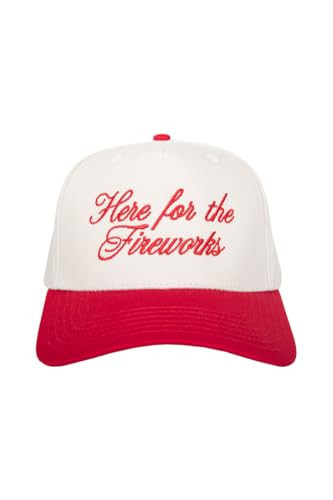 KATYDID Here for The Fireworks Vintage Hat - Two-Toned Trucker Hat - Embroidered Vintage Baseball Cap for Women - Trendy 4th of July Women’s Snapback - Made in USA | Amazon (US)
