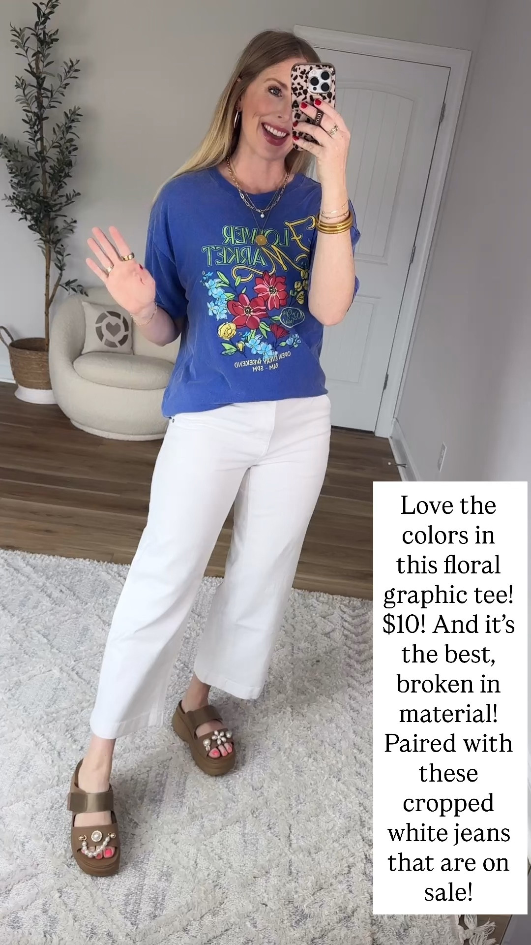 Walmart try on, floral graphic tee, white jeans 

#LTKSaleAlert #LTKootd #LTKmomlife
