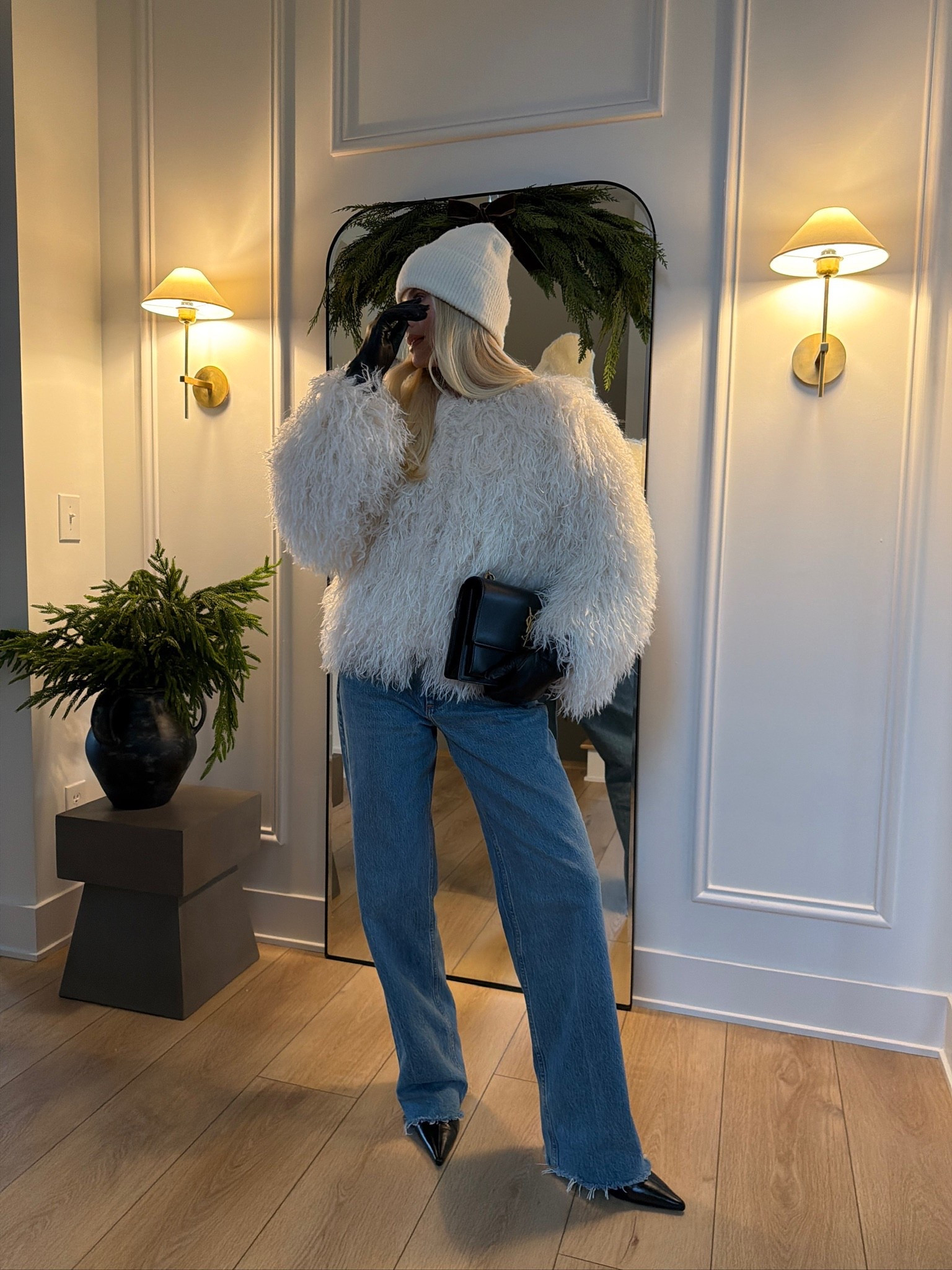 Wearing a small in coat, 27 long in jeans (med with raw hem). Linking similar bags and gloves! #kathleenpost

Winter weather outfit, holiday outfit, casual holiday look, cold weather wear, fur coat, shag coat

#LTKSeasonal #LTKootd #LTKHoliday