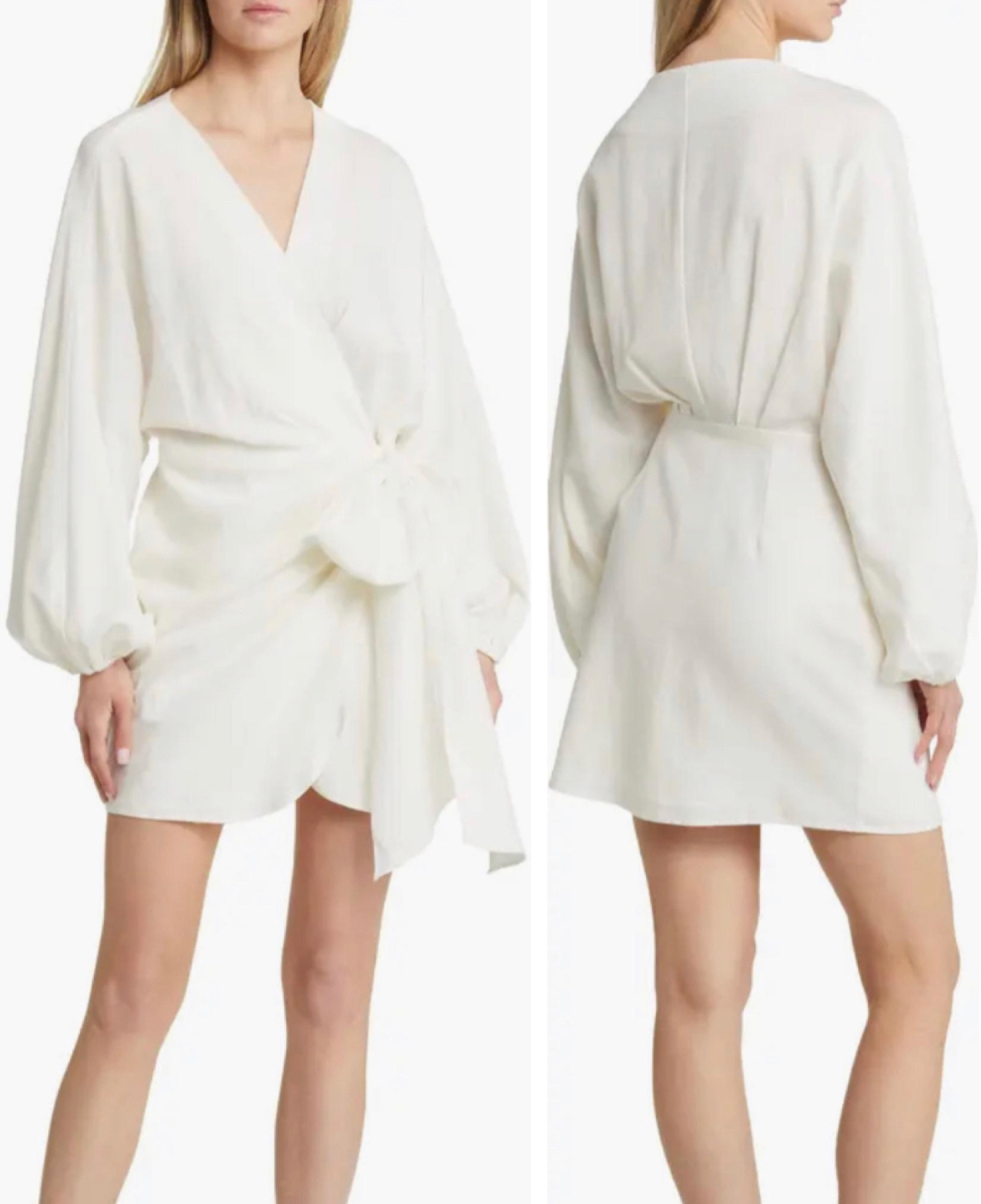 Amour Long Sleeve Linen Blend Wrap … curated on LTK