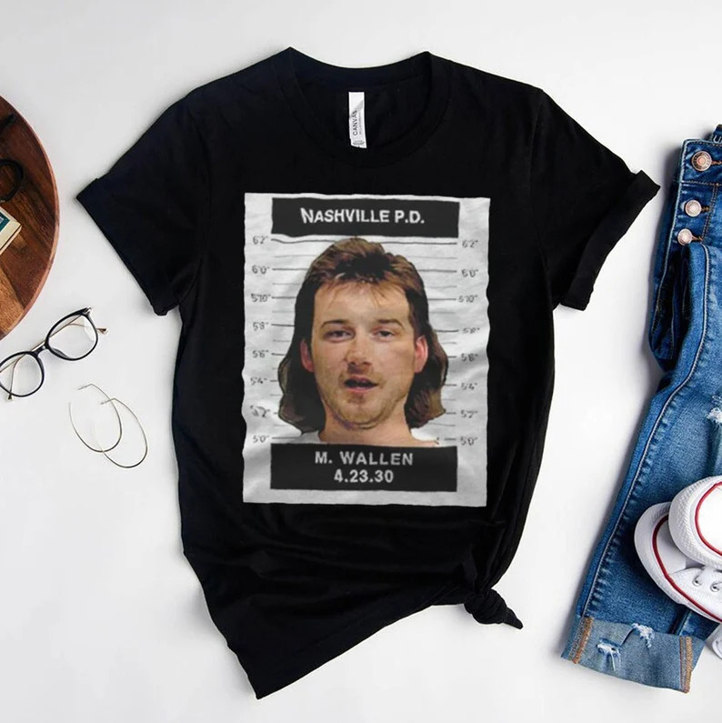 Morgan Wallen Mugshot Shirt, Morgan Wallen Mugshot Nashville T-Shirt, Funny Country Music Combs W... | Etsy (US)