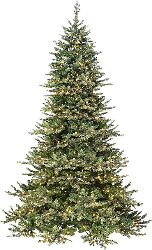 Puleo International 7.5' Royal Majestic Fir Artificial Christmas Tree with 800 Lights, Green | Amazon (US)