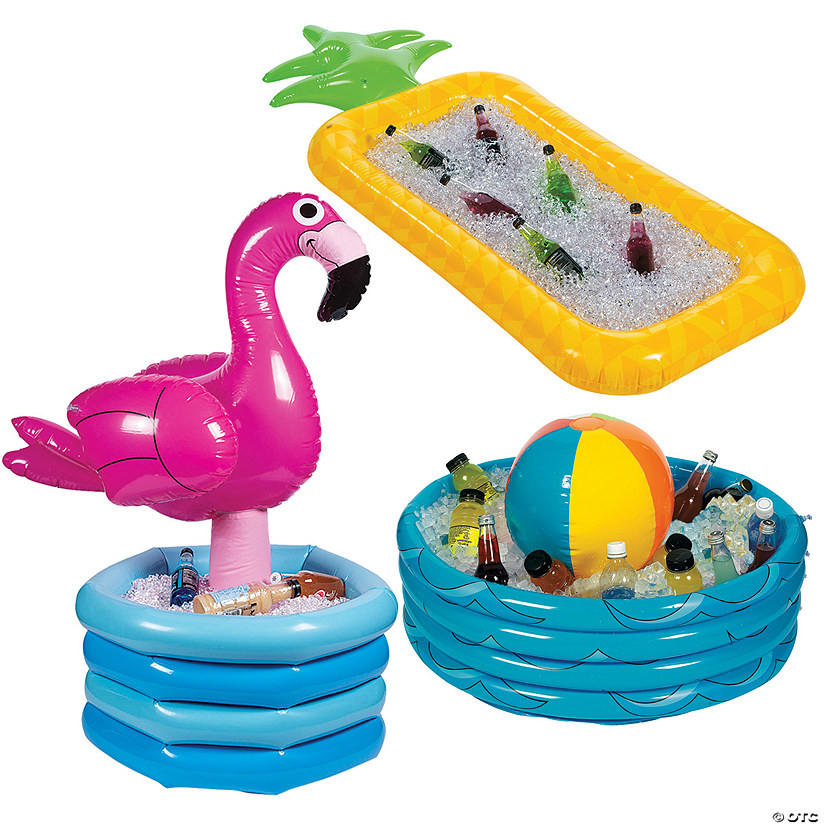 Summer Party Inflatable Cooler Assortment Kit - 3 Pc. | Oriental Trading Company