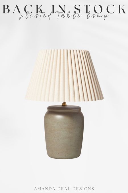 Hearth & Hand with Magnolia Pleated Table Lamp is now back in stock!! 

Find more content on Instagram @amandadealdesigns for more sources and daily finds from crate & barrel, CB2, Amber Lewis, Loloi, west elm, pottery barn, rejuvenation, William & Sonoma, amazon, shady lady tree, interior design, home decor, studio mcgee x target, bedroom furniture, living room, bedroom, bedroom styling, restoration hardware, end table, side table, framed art, vintage art, wall decor, area rugs, runners, vintage rug, target finds, sale alert, tj maxx, Marshall’s, home goods, table lamps, threshold, target, wayfair finds, Turkish pillow, Turkish rug, sofa, couch, dining room, high end look for less, kirkland’s, Ballard designs, wayfair, high end look for less, studio mcgee, mcgee and co, target, world market, sofas, loveseat, bench, magnolia, joanna gaines, pillows, pb, pottery barn, nightstand, throw blanket, target, joanna gaines, hearth & hand, floor lamp, world market, faux olive tree, throw pillow, lumbar pillows, arch mirror, brass mirror, floor mirror, designer dupe, counter stools, barstools, coffee table, nightstands, console table, sofa table, dining table, dining chairs, arm chairs, dresser, chest of drawers, Kathy kuo, LuLu and Georgia, Christmas decor, Xmas decorations, holiday, Christmas Eve, NYE, organic, modern, earthy, moody

#LTKxTarget #LTKfindsunder100 #LTKhome