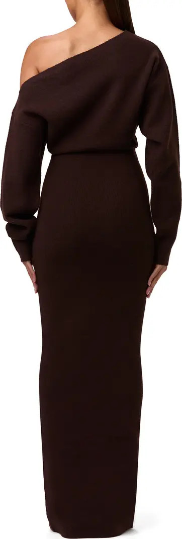 One-Shoulder Long Sleeve Maxi Sweater Dress | Nordstrom