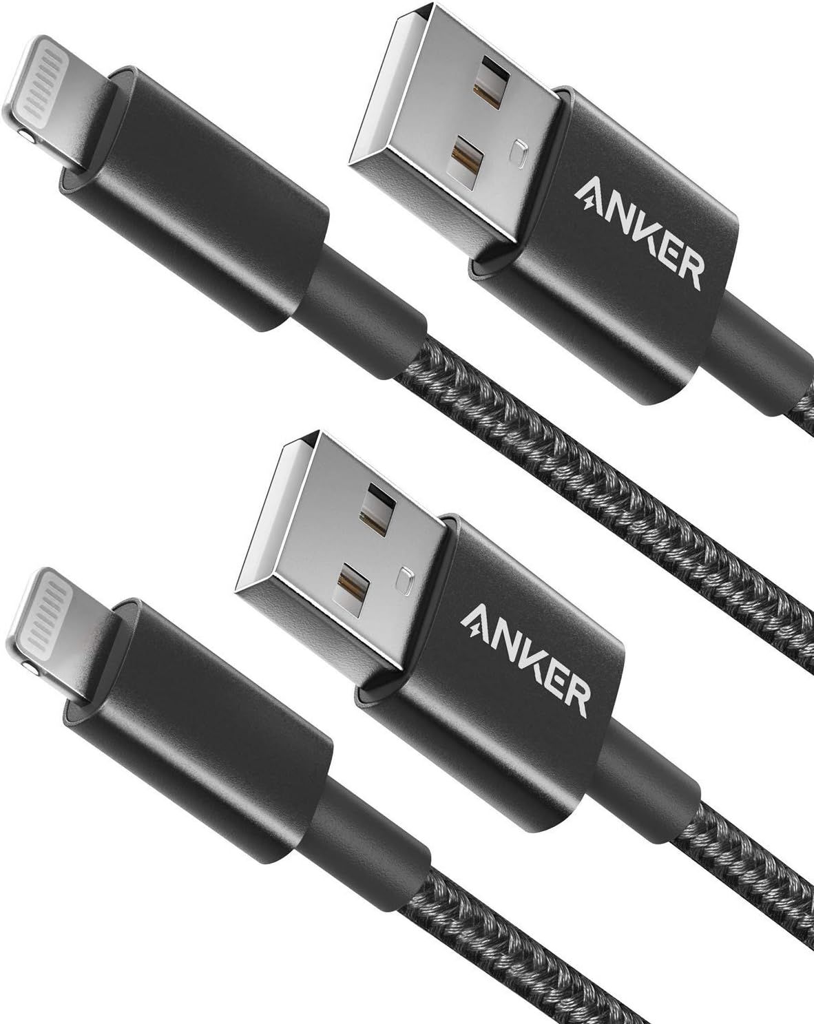 Anker 6ft Premium Nylon Lightning Cable [2-Pack], MFi Certified for iPhone Chargers, iPhone SE/Xs... | Amazon (US)