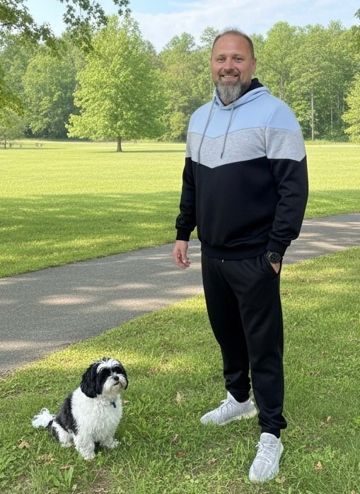 Honestly, finding clothes that are comfy enough for him to lounge in but actually look good when we leave the house is a challenge. But this JMIER R Tracksuit nailed it! 🙌
I love this light blue, grey, and black color block. It’s got that cool chevron detail on the hoodie, and the black joggers are actually tailored enough not to look sloppy. 
If you’re shopping for your guy (or just looking for something cute to "borrow" for yourself—the fabric is SO soft!), this set is perfect. It's been his go-to for park walks with the pup and all our weekend errands. Seriously, he looks and feels great in it!

#LTKMens #LTKSeasonal #LTKSaleAlert