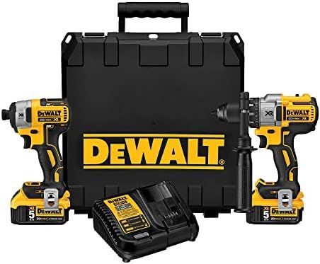 DEWALT 20V MAX* XR Cordless Drill Combo Kit, Brushless, 5.0-Ah, 2-Tool (DCK299P2) | Amazon (US)