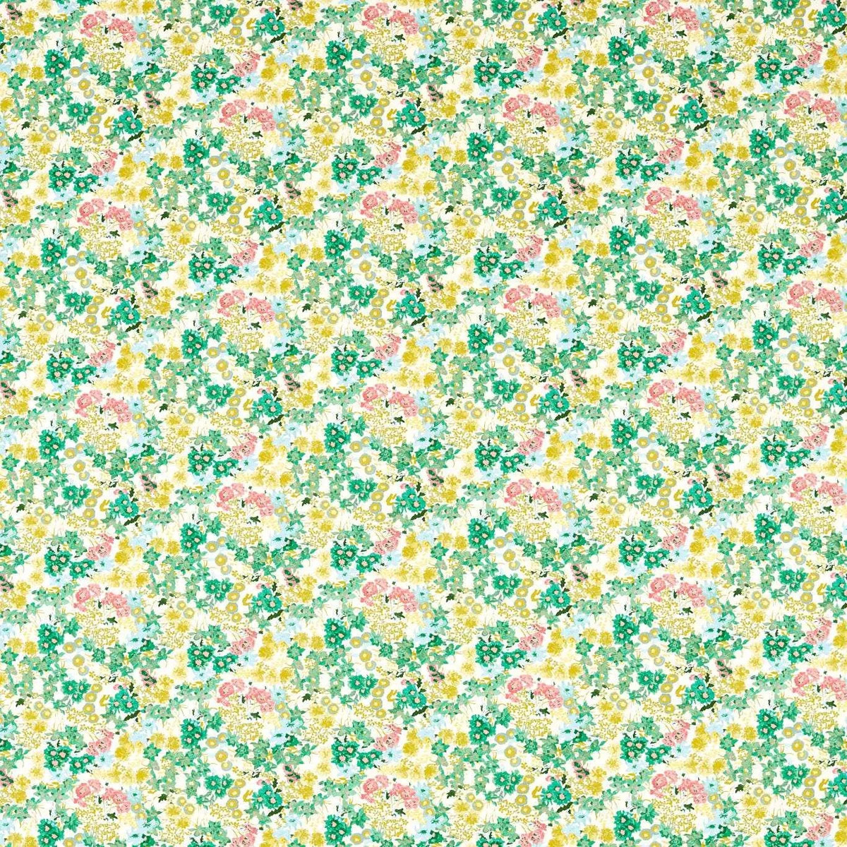 Harlequin Wildflower Meadow Rose/Emerald/Peridot Fabric | DecoratorsBest