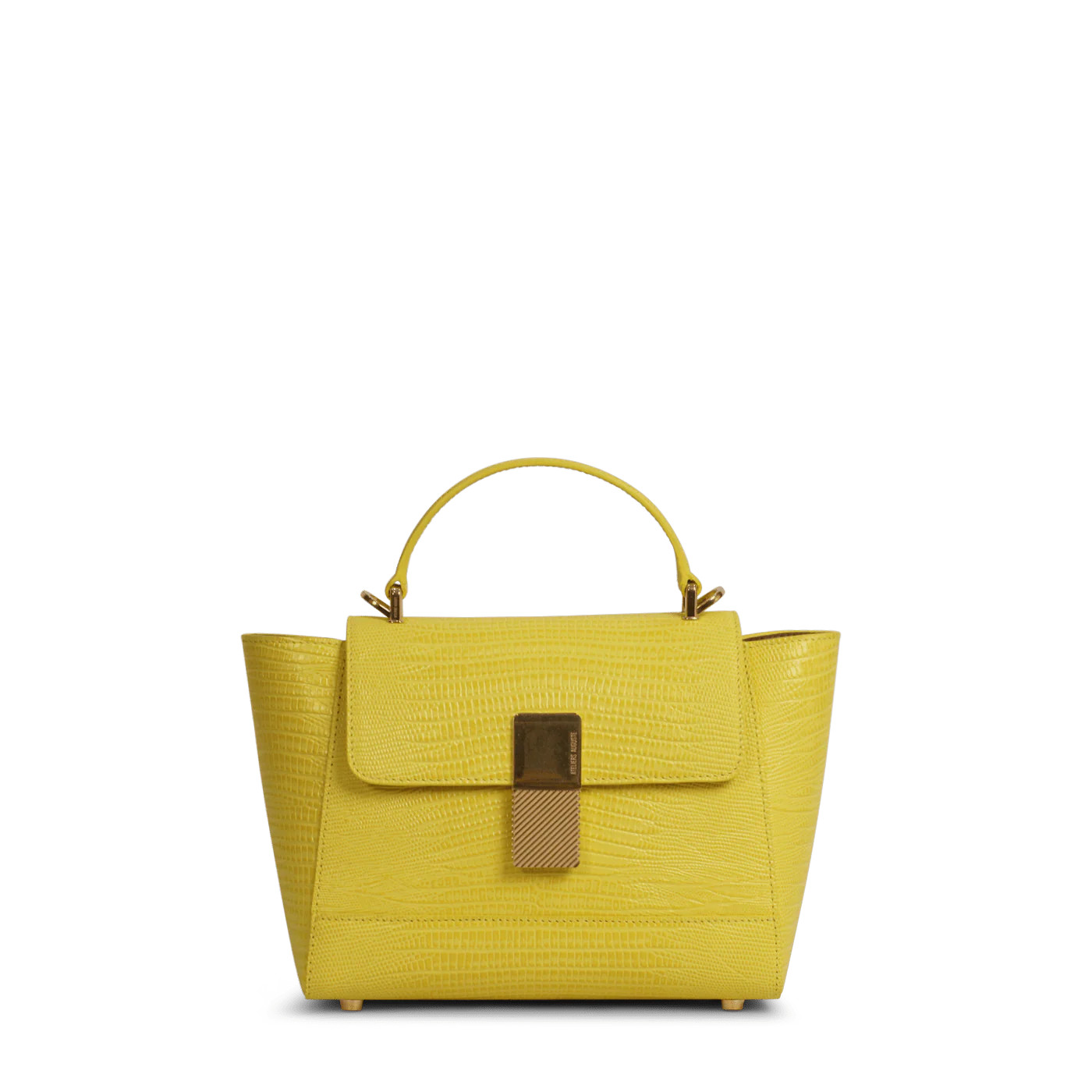 Mini Marly Gold Edition - Cuir Emboss\u00e9 L\u00e9zard Limoncello - Ateliers Auguste | ATELIERS AUGUSTE