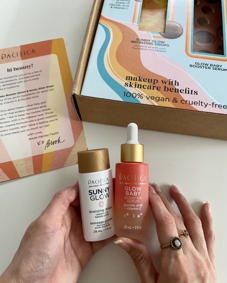 Liking these bronzing drops, a nice color for a summer look 🌞 

Pacifica beauty, makeup finds, skincare, cruelty free, vegan, self care, beauty, that girl, it girl, sunny glow, summer skin, glycolic acid, vitamin c 

#LTKGiftGuide #LTKSeasonal #LTKbeauty