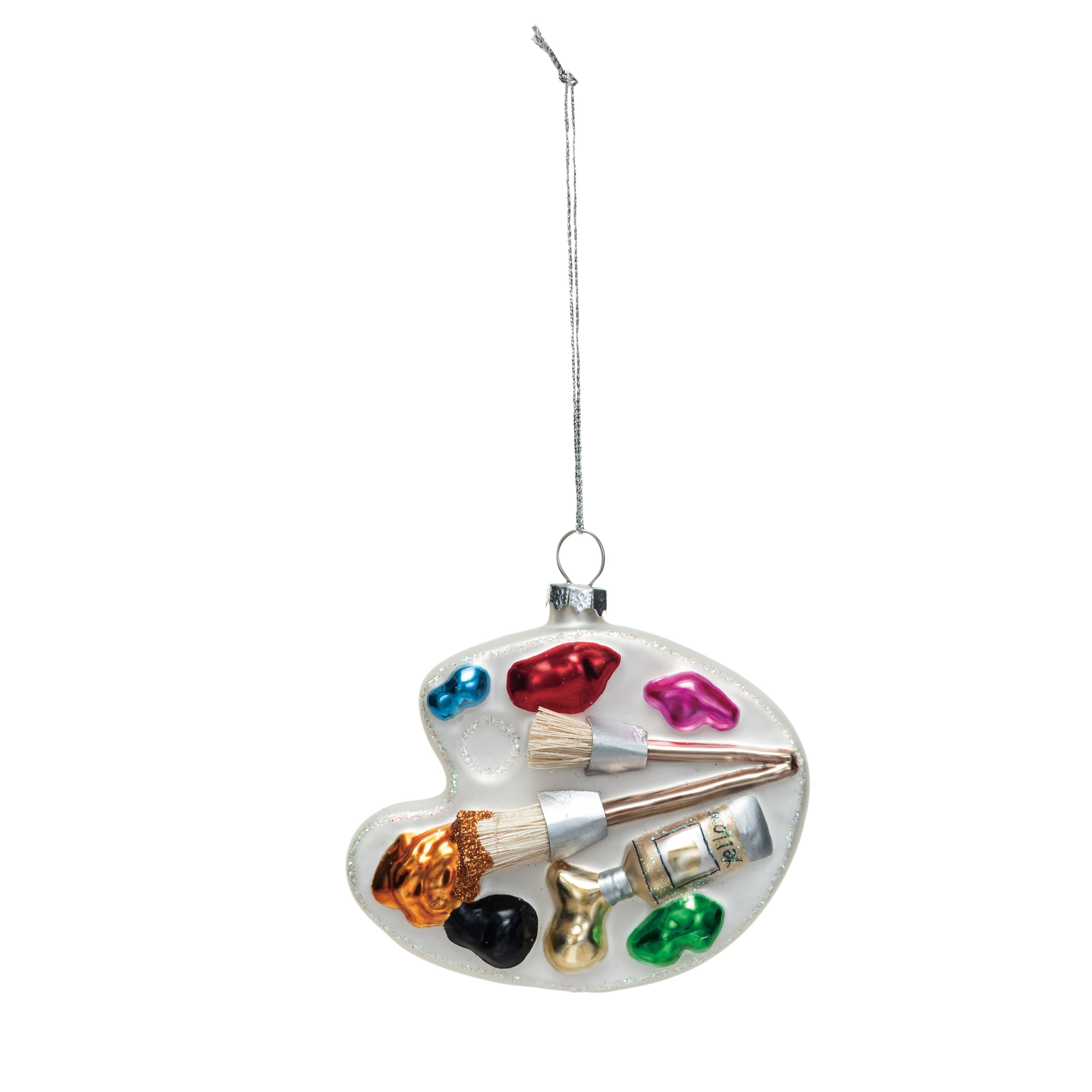 Glass Paint Palette Ornament | Bed Bath & Beyond