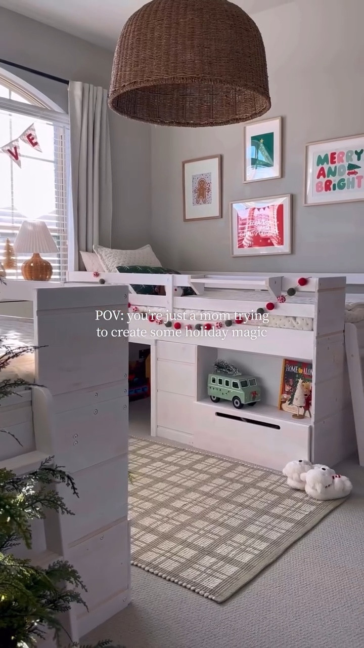 Enjoying the magic of the season through their eyes ✨♥️

Comment MAGIC for links 🧸 

#kidsroom #holidaydecor #christmasathome #holidaykidsroom #holidayhome #momlife