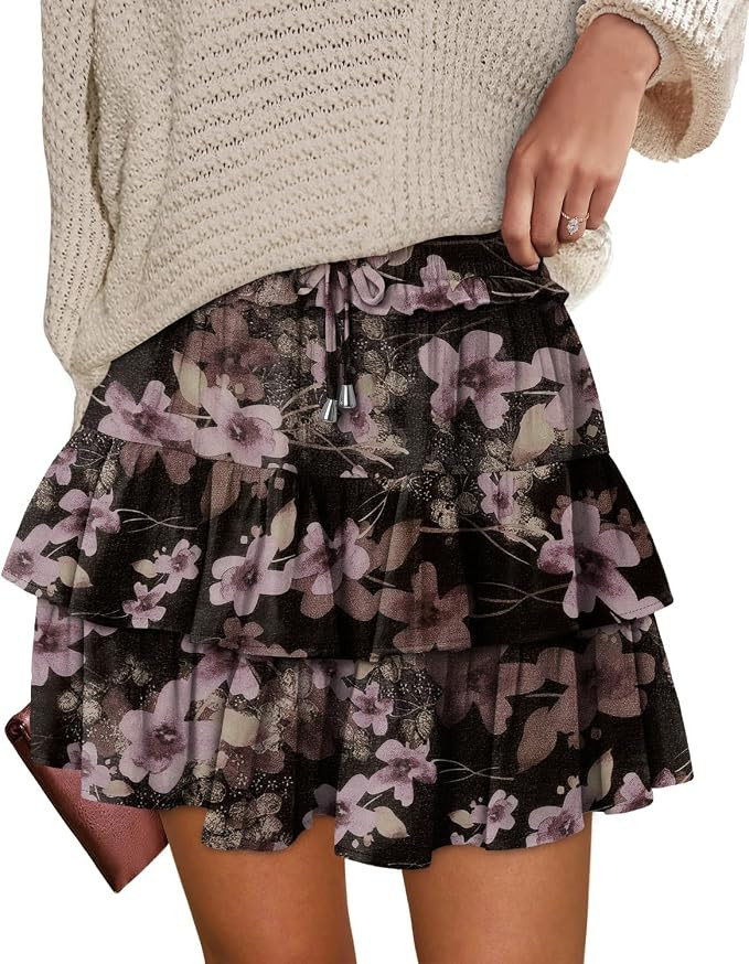 onlypuff Flowy Shorts Ruffle Skorts Golf Tennis Skort | Amazon (US)