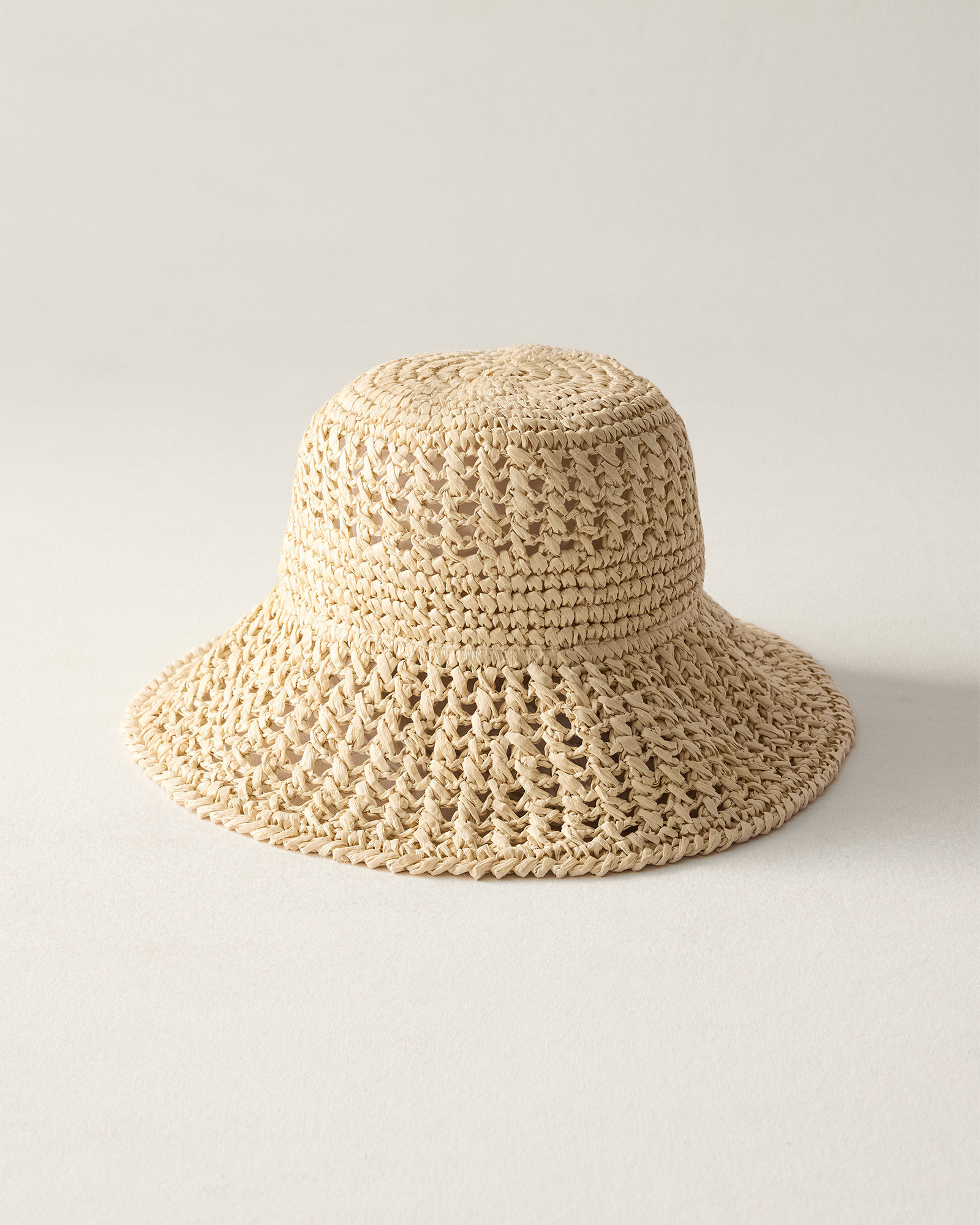 Raffia Crochet Bucket Hat | White | 001 | Haven Well Within