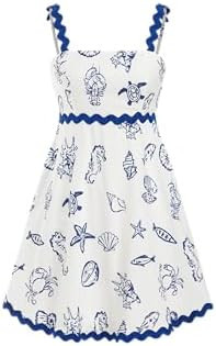 CIDER Womens Sun Dress Short Spaghetti Strap Square Neck Fruit Print Summer Beach Mini Casual Dre... | Amazon (US)