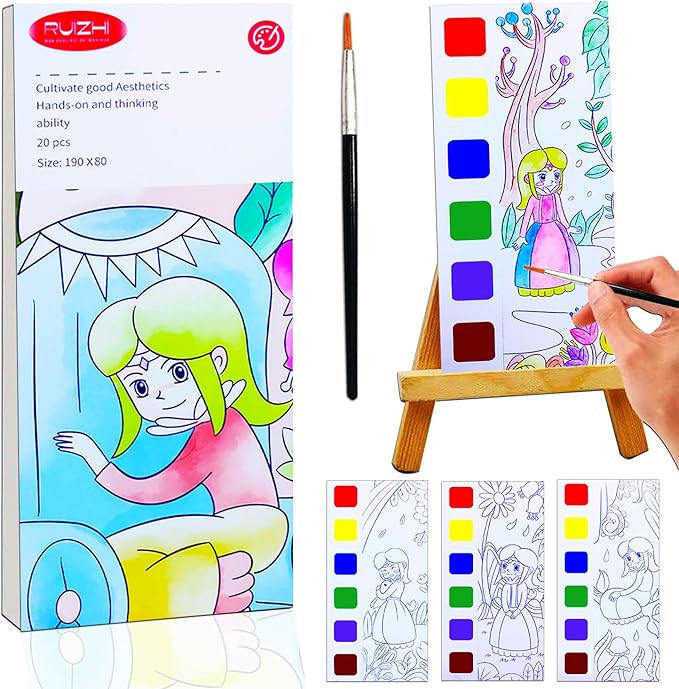 Water Color Paint Sets for Kids, Pocket Watercolor Painting Book, Watercolor Coloring Books for K... | Amazon (US)