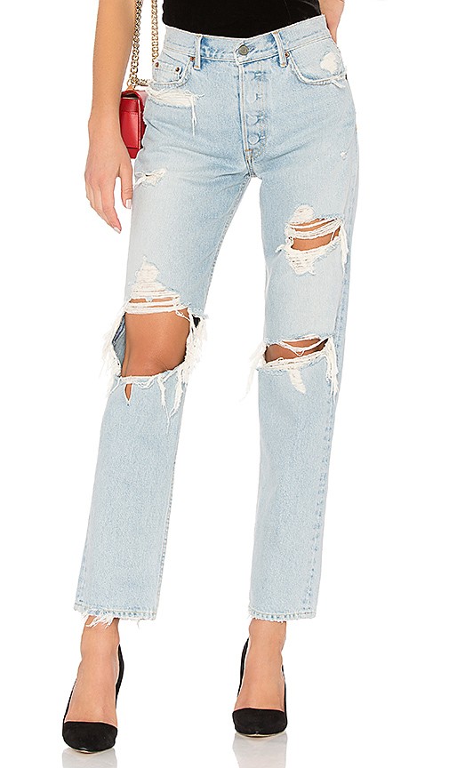 GRLFRND Helena High-Rise Straight Jean in Jaggar | Revolve Clothing (Global)