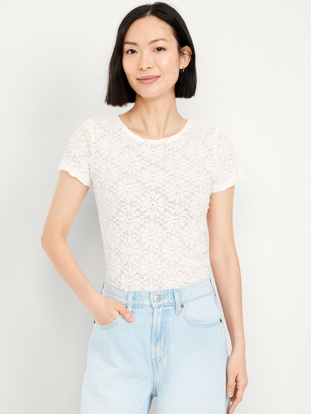 Lace Crew-Neck Top | Old Navy (US)