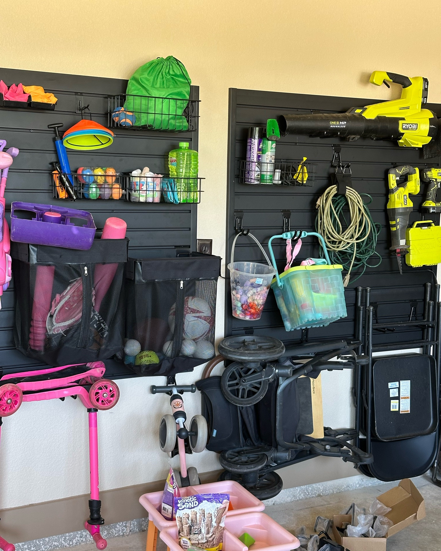 Slate wall garage organization + accessories!! This system has completely transformed our garage👏🏼

#LTKHome