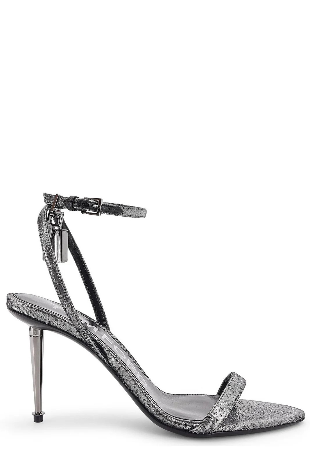 Tom Ford Laminated Hammered Effect Heeled Sandals | Cettire Global