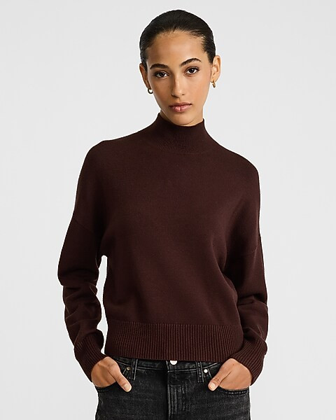 Ultrasoft Relaxed Mock Neck Sweater | Express