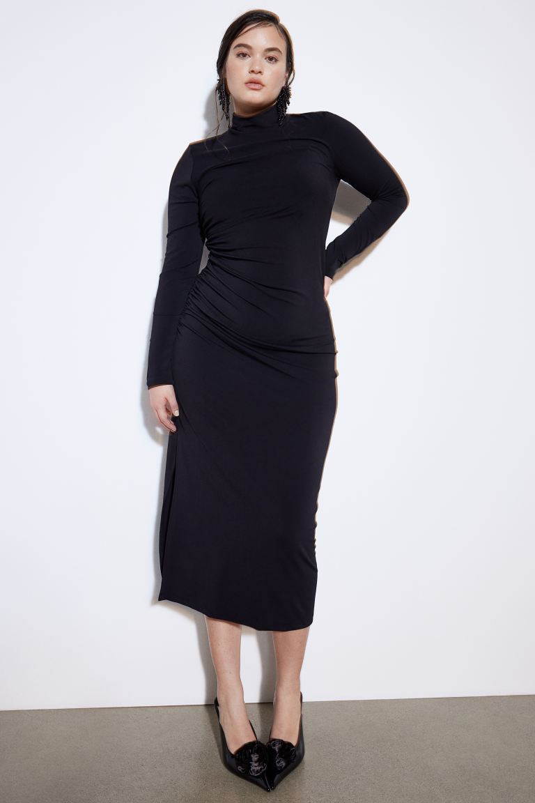 Gathered Mock Turtleneck Dress | H&M (US + CA)