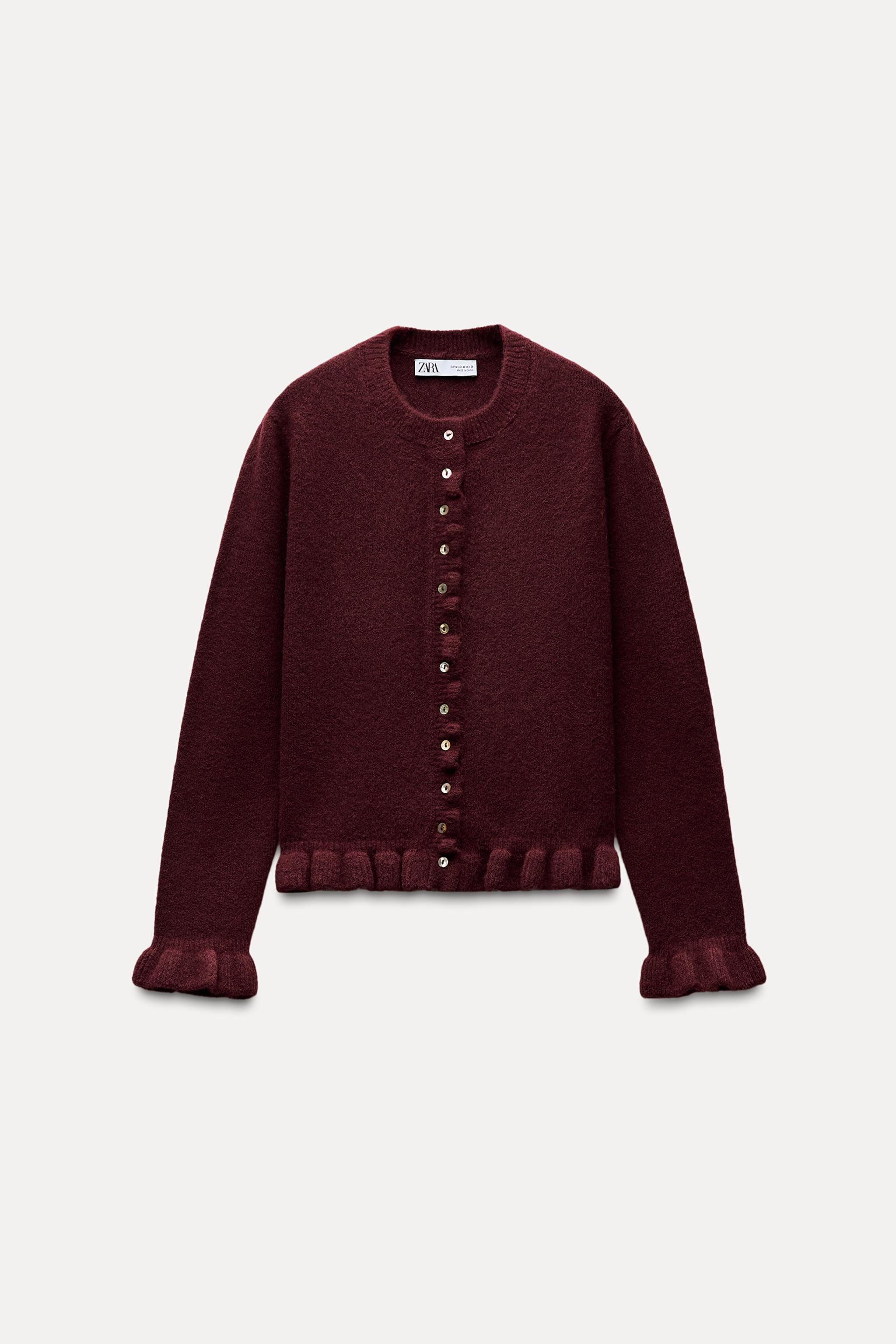 RUFFLED KNIT CARDIGAN | Zara US