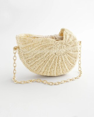 Women's Raffia Crochet Conch Shell Bag in Neutral | Chico's | Chico's