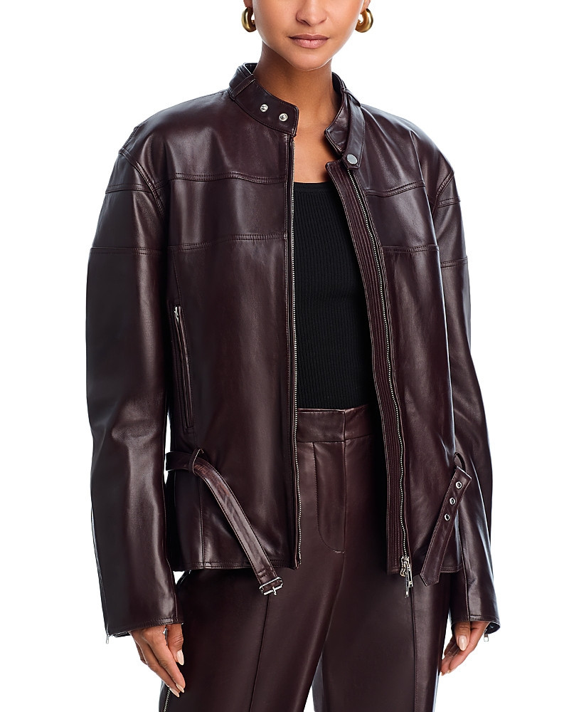 Helmut Lang Leather Moto Bomber Jacket | Bloomingdale's (US)