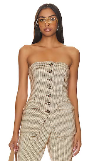 Favorite Daughter Phoebe Bustier in Beige. - size 12 (also in 10, 6, 8) | Revolve Clothing (Global)