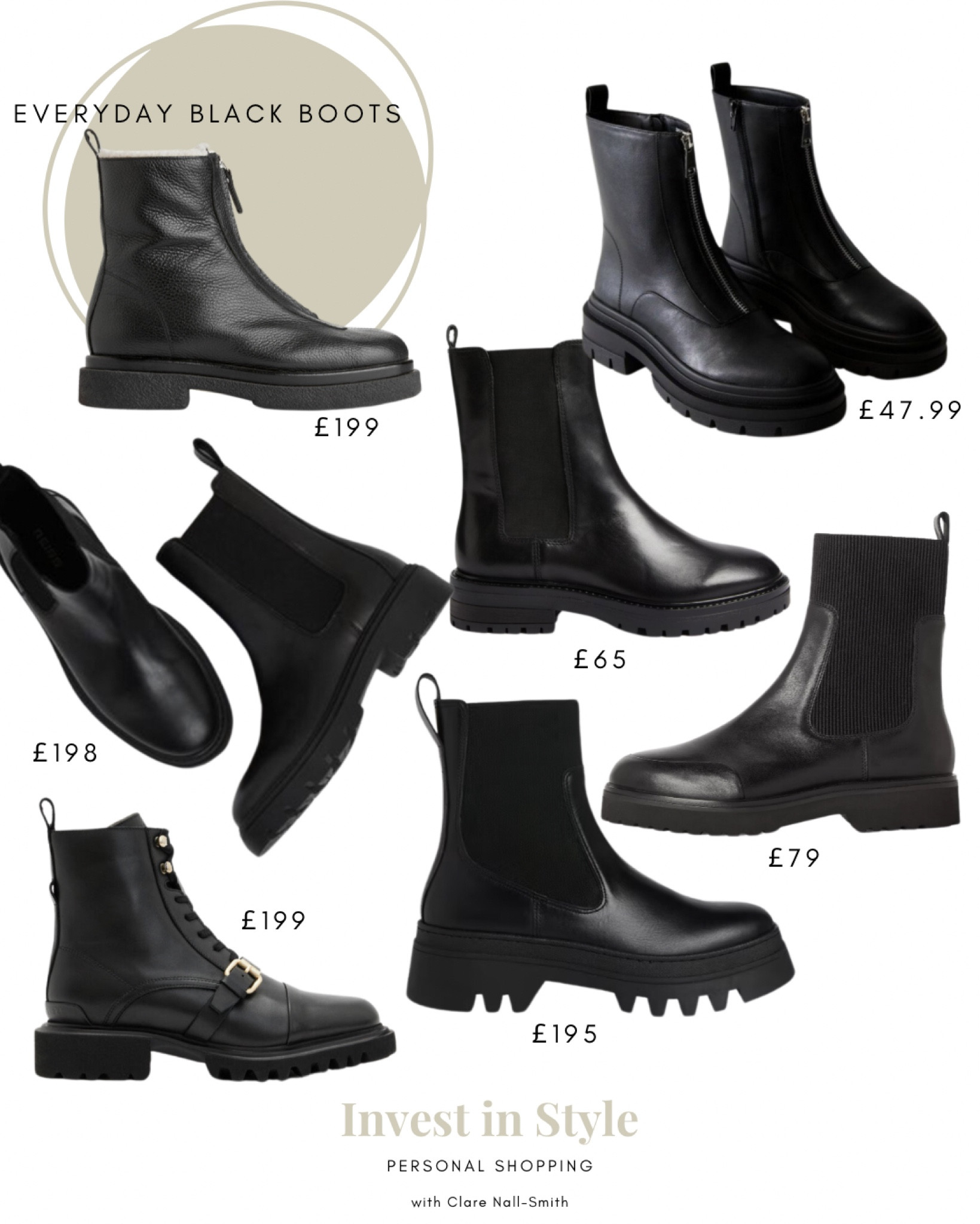Everyday , track sole black boots with slim shafts and a good height with ankle grazer trousers. 


#LTKuk #LTKautumn #LTKshoes