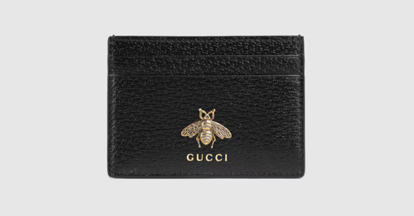 Animalier leather card case | Gucci (US)