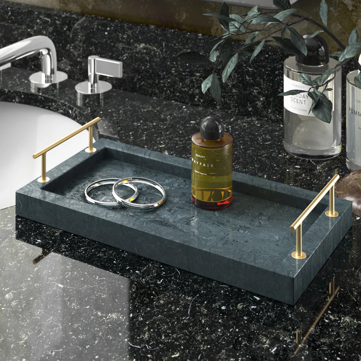 Noki Marble Bathroom Tray | Wayfair North America