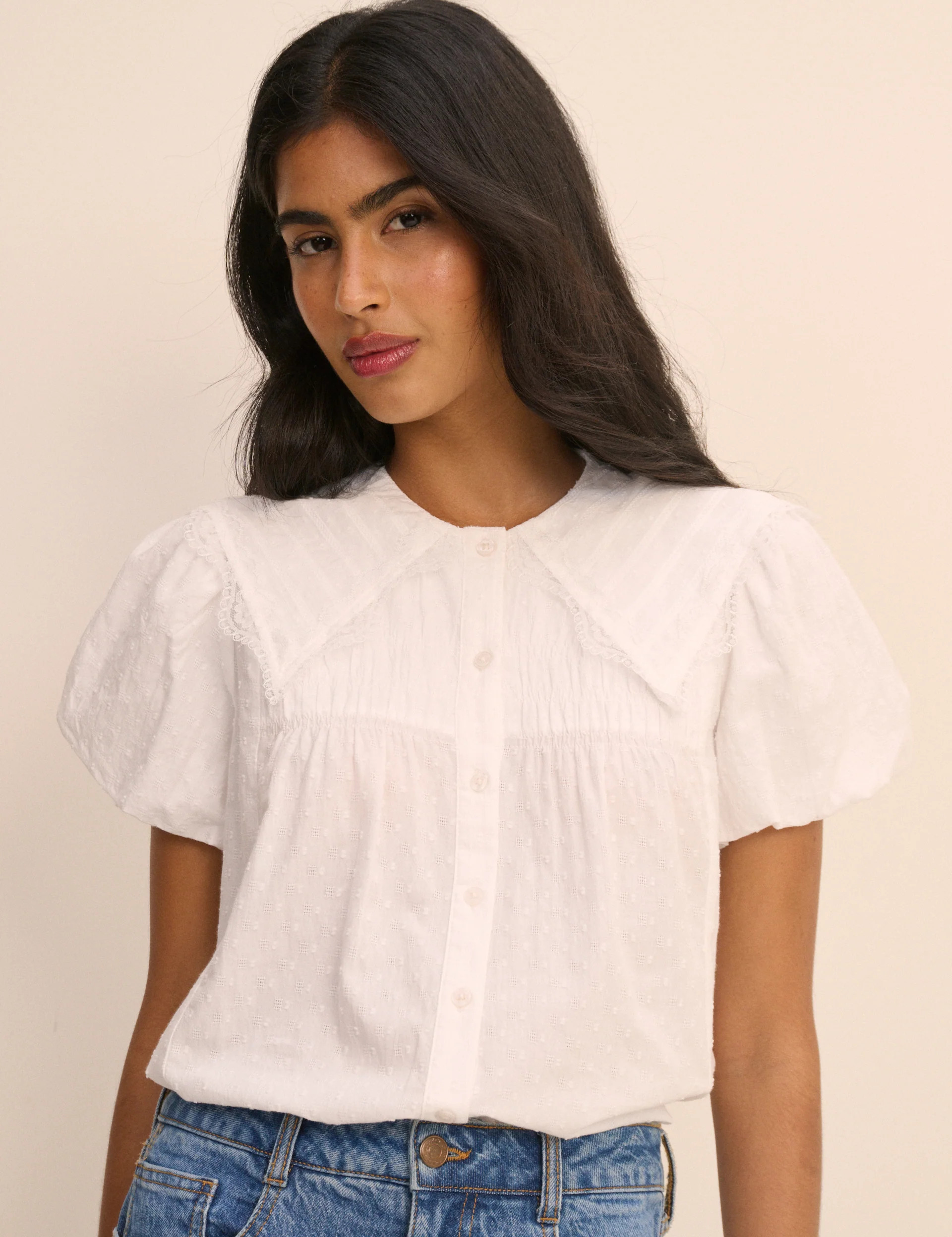 White Puff Sleeve Augusta Blouse | Nobody's Child